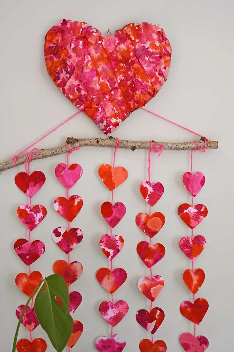 How To Make A Paper Mache Heart and Watercolor Decoration - Pillar Box Blue